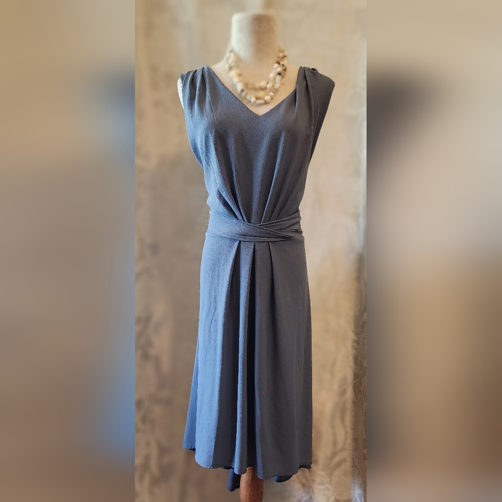 Neiman Marcus Slate Blue Dress